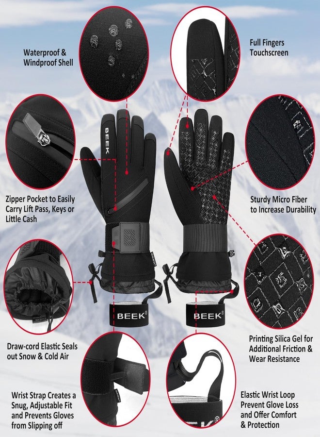 BEEK Waterproof Ski Gloves for Men and Women (Large) - Image 5
